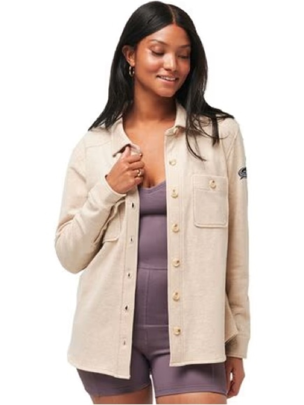 Travis Mathew cloud fleece shacket Button-Front Overshirt Jacket softstreme sma - Picture 4 of 13